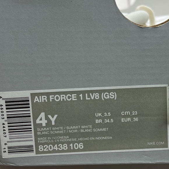 28: Nike Air Force 1 LV8 discontinued (Size: 4Y) - Picture 8 of 8